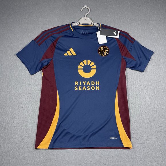 AS Roma Jersey Mens Medium Blue adidas 2024-25 Stadium Third Kit Football Soccer - Picture 1 of 9